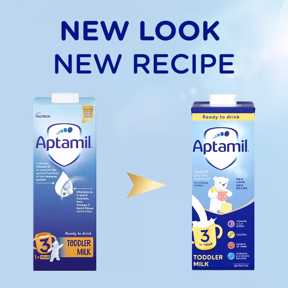 image 1 of Aptamil 3 Growing Up Milk 1+ Years 1 Litre Ready To Feed