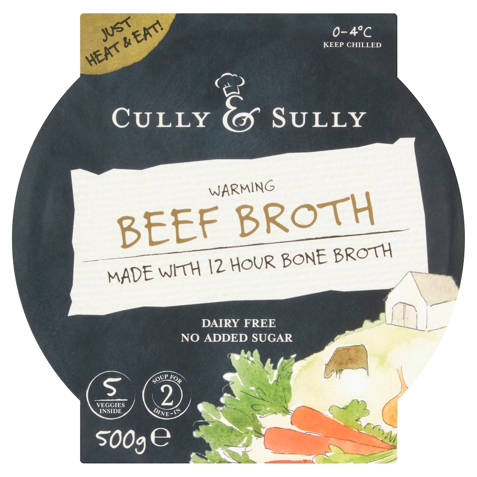 Cully And Sully Beef And Vegetable Broth 550G