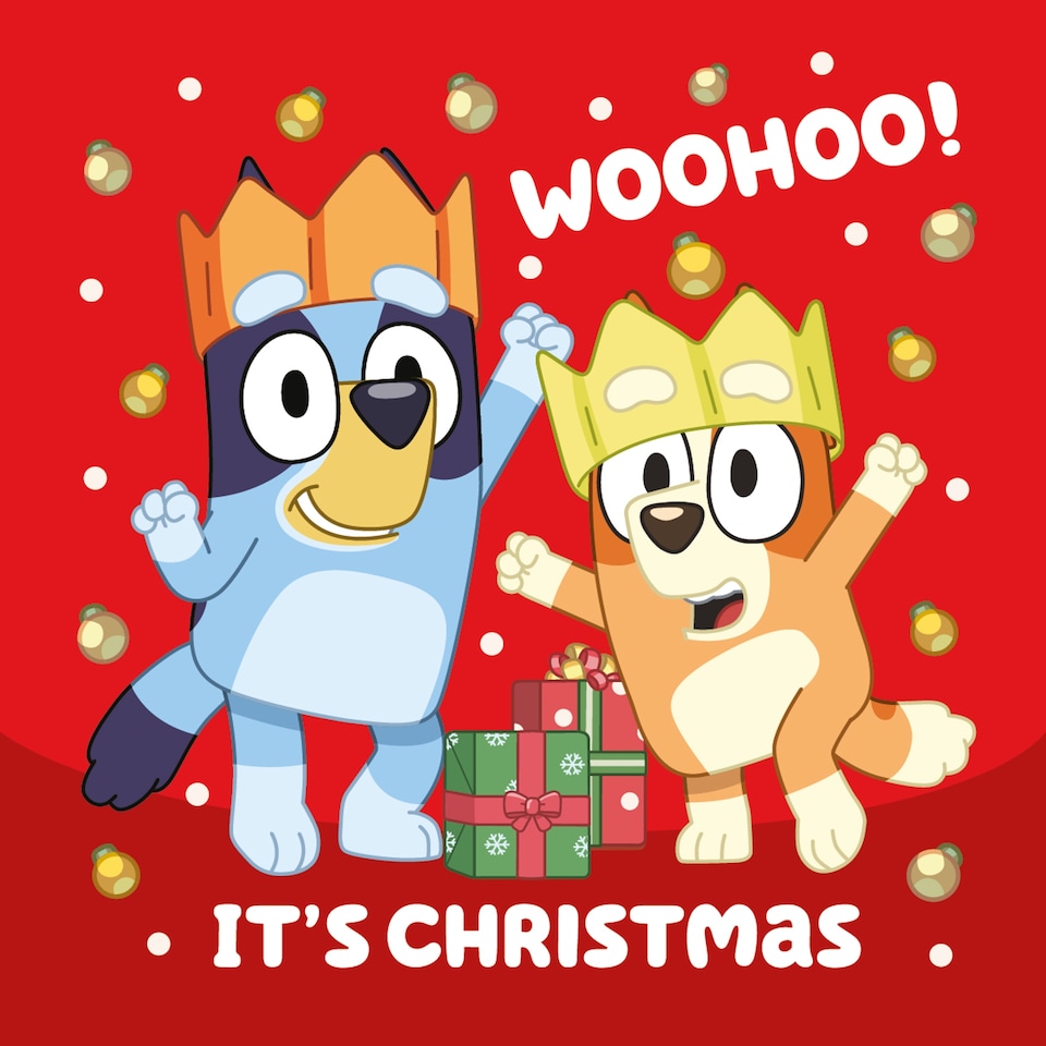 image 1 of Bluey 4 Designs Christmas Cards 20 Pack