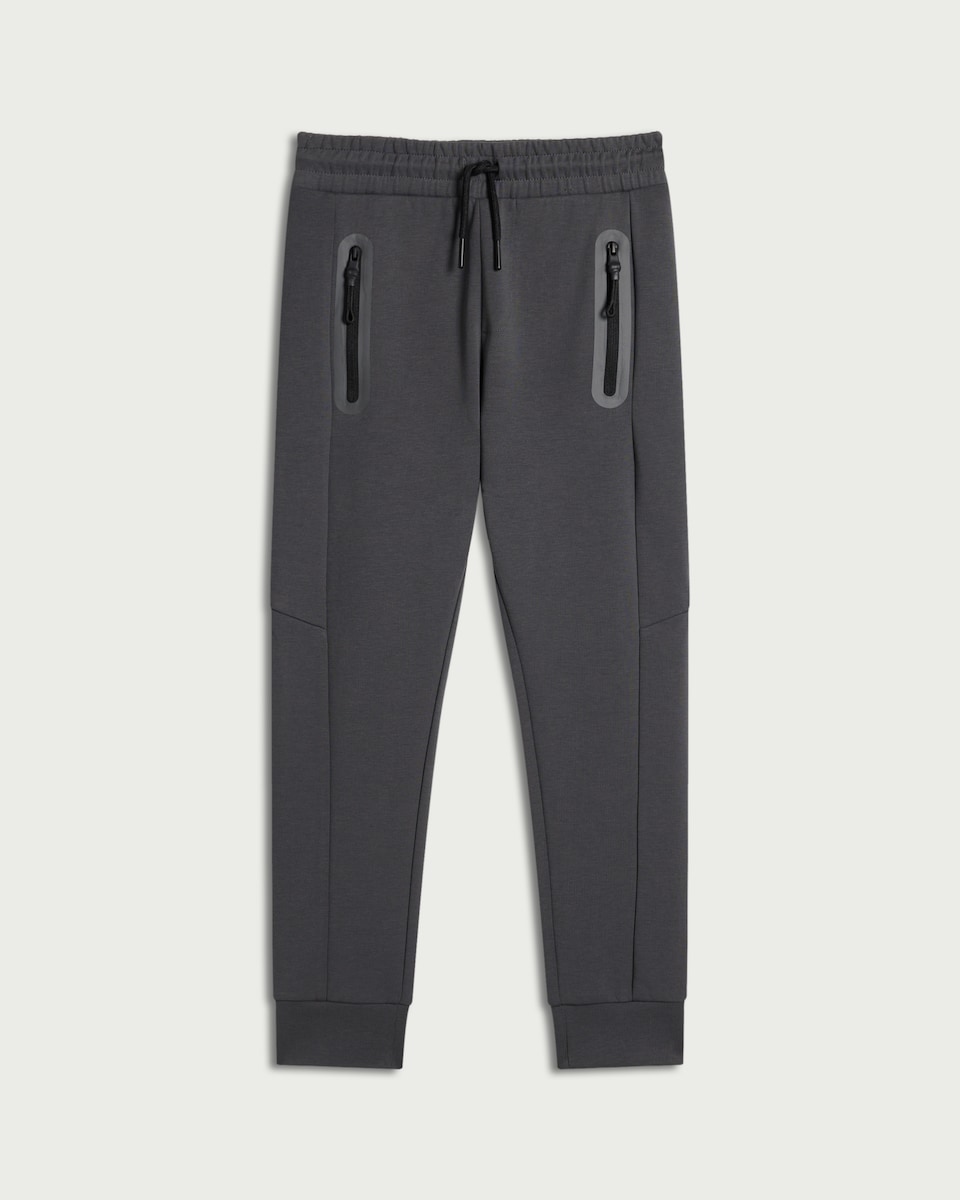 image 1 of F&F Active Boys TECHSPORT Cotton Rich Joggers in Grey