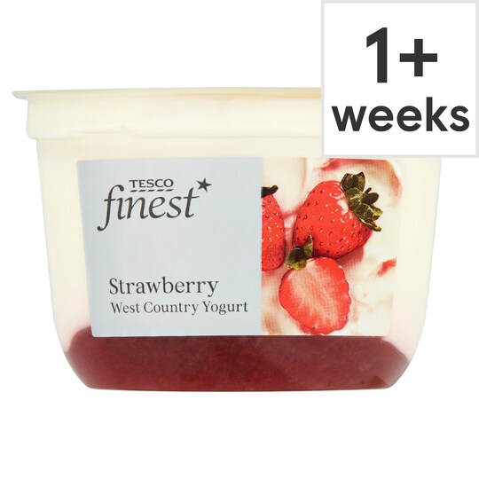 Tesco Finest Strawberry Yogurt 150G Tesco Groceries