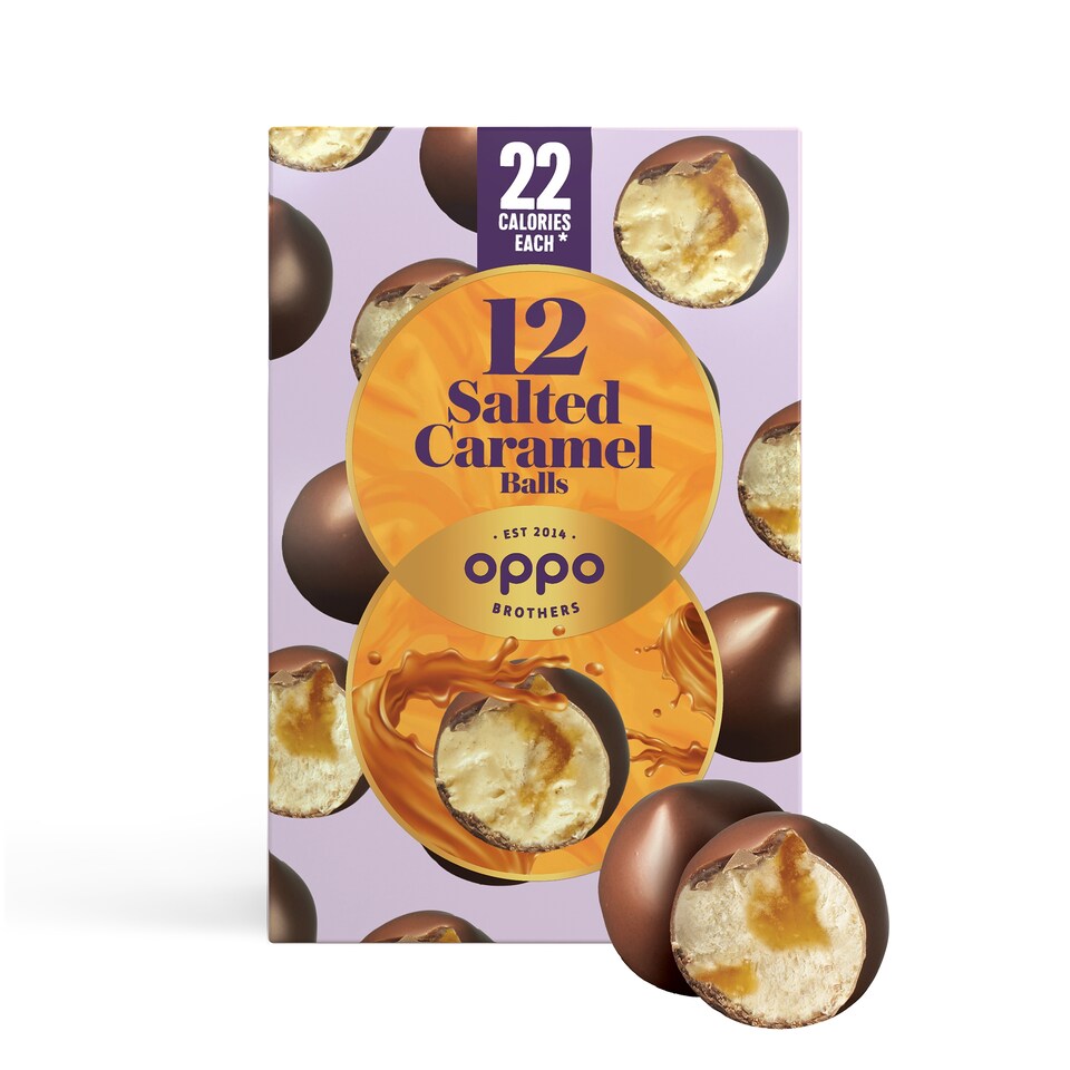 image 1 of Oppo Brothers 12 Salted Caramel Ice Cream Balls 168Ml