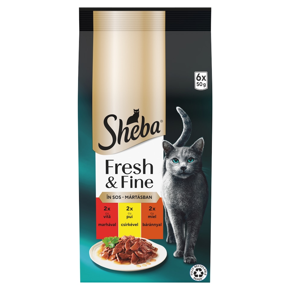Sheba Fresh & Fine Complete Wet Food for Adult Cats 6 x 50g (300g)