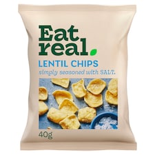Eat Real Sea Salt Lentil Chips 40g
