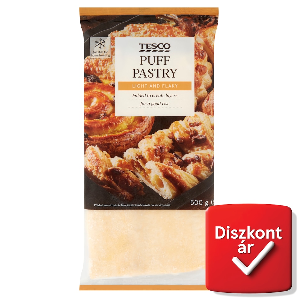 Tesco gyorsfagyasztott leveles tészta 500 g
