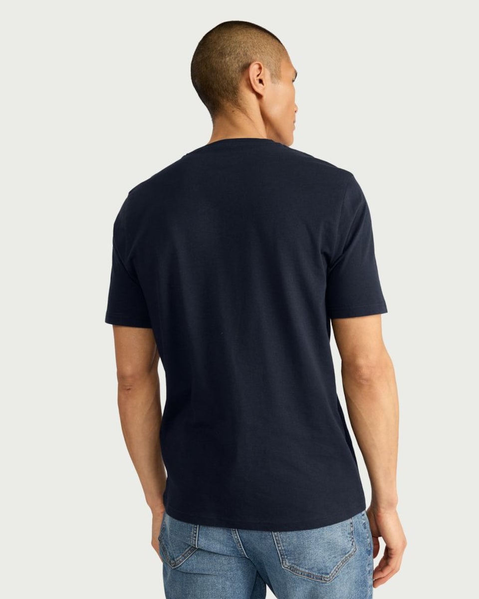 image 1 of F&F Cotton Rich Short Sleeved T-Shirt in Navy