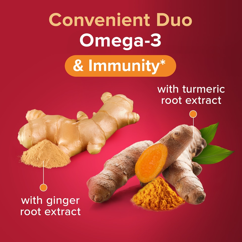 image 1 of Seven Seas Omega-3 & Immunity Fish Oil Capsules 30 Day Duo Pack
