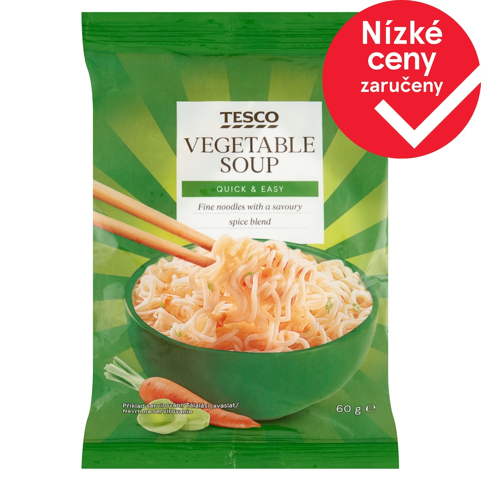 Tesco Instantní nudlová zeleninová polévka 60g