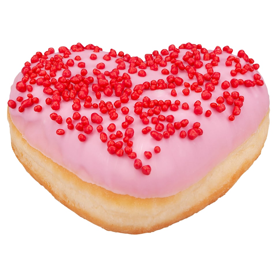 Love Berliner Heart-Shaped Berliner Donut with Raspberry-Flavored Filling and Pink Coating 88 g