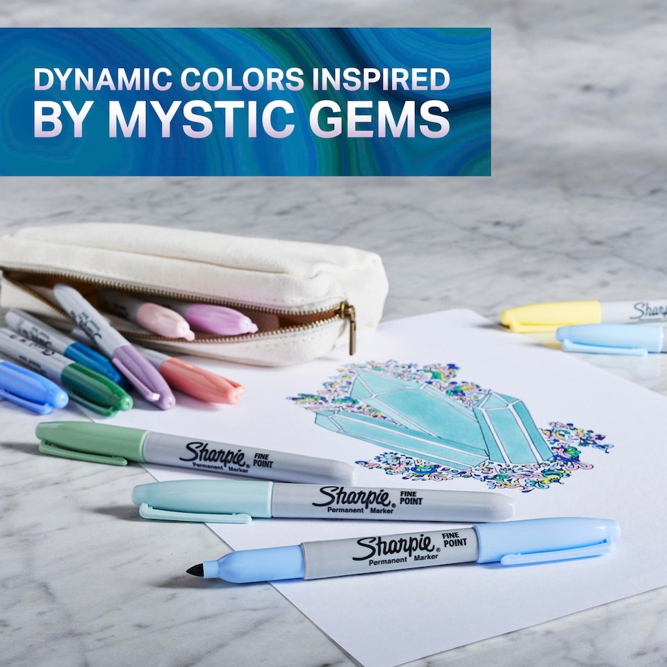 image 1 of Sharpie Markers Mystic Gems Assorted 5 Pack