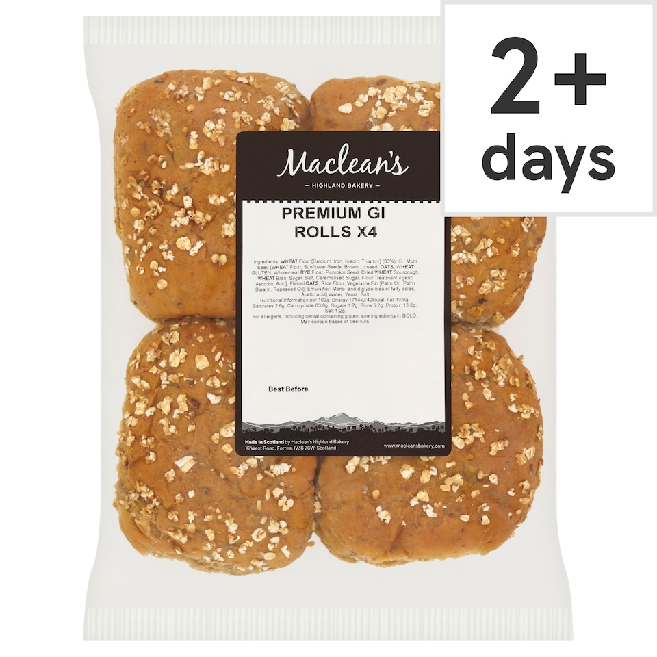Maclean's Highland Bakery Premium GI Rolls 4 Pack