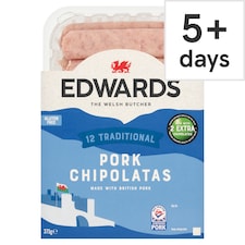 Edwards 12 Traditional Pork Chipolatas 375g