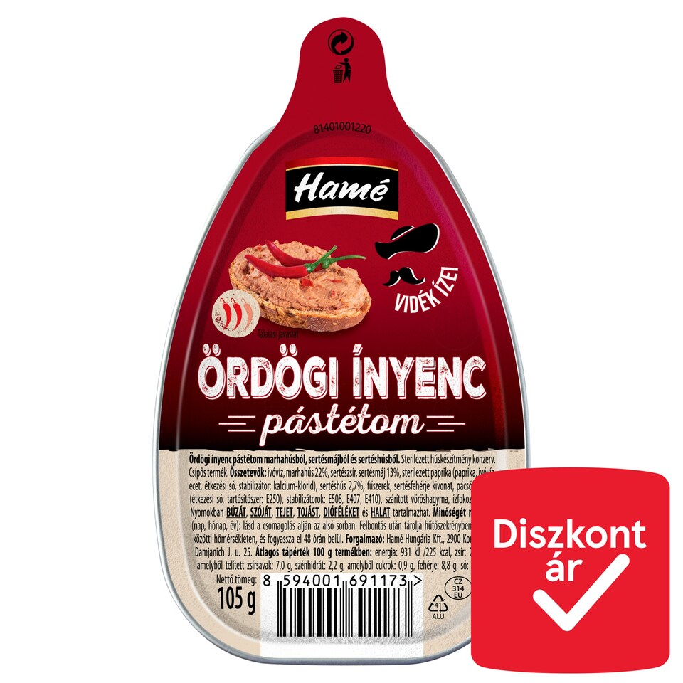 Hamé Ördögi Ínyenc pástétom 105 g