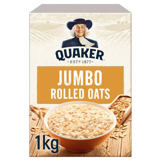 Quaker Jumbo Rolled Porridge Oats 1Kg Tesco Groceries
