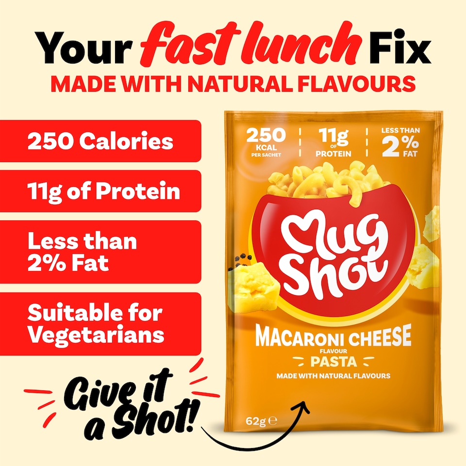 image 1 of Mug Shot Cheesy Mac & Cheese Pasta 68g