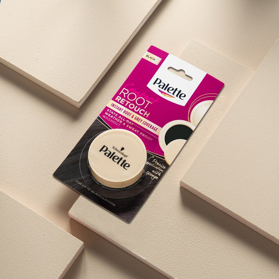Obrázek 1 pro produkt Palette Compact Root Retouch víceúčelový kompaktní pudr Černý 3g
