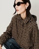 image 2 of The F&F Edit Checked Track Jacket in Multi Brown