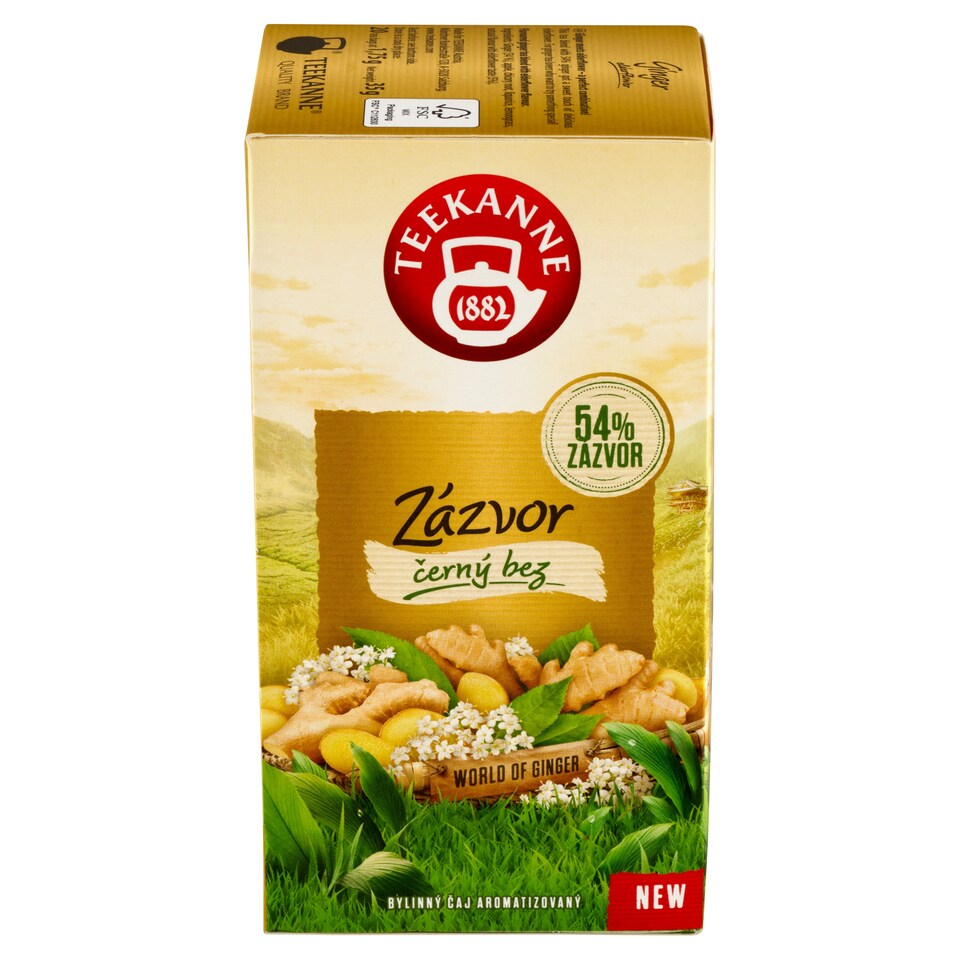 image 1 of Teekanne World of Ginger Herbal Tea Flavoured with Elderflower Taste 20 x 1.75 g (35 g)