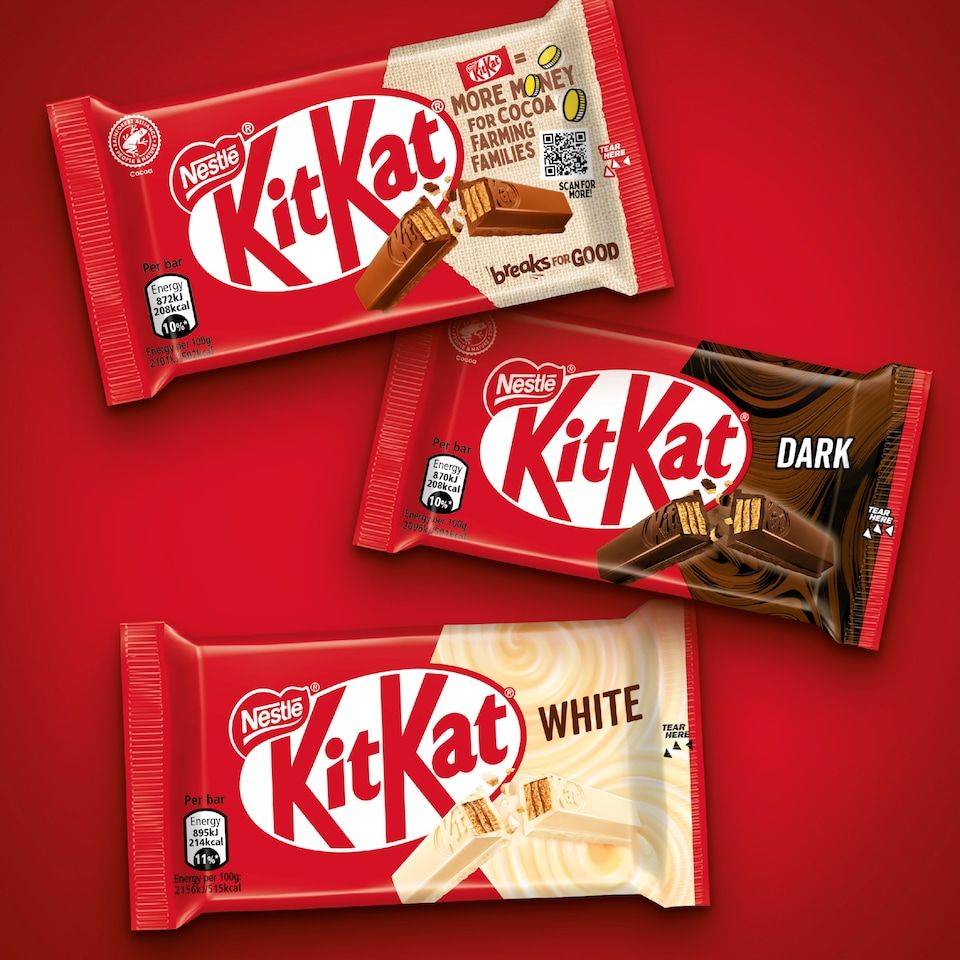 image 1 of Kit Kat 4 Finger Milk Chocolate Bar Multipack 41.5g 4 Pack