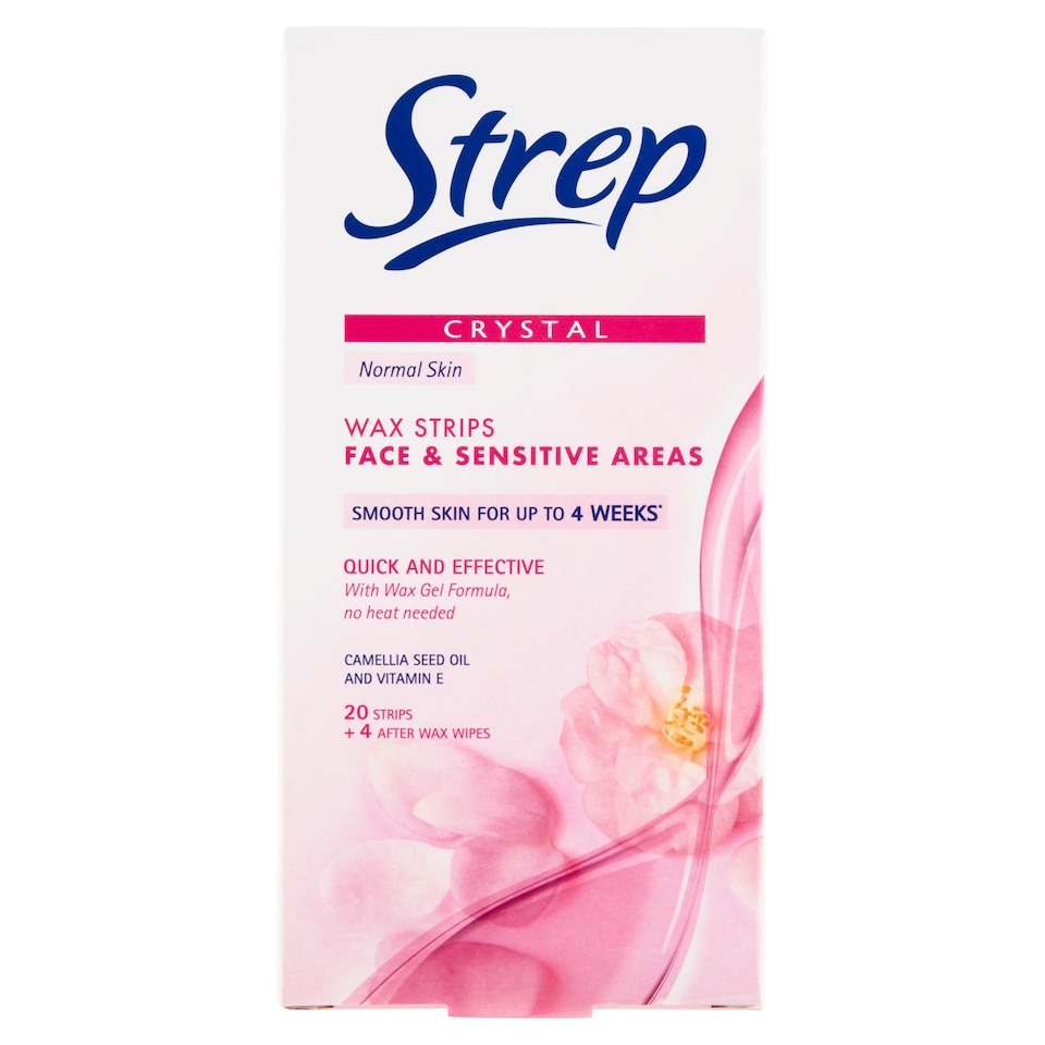 image 1 of Strep Crystal Wax Strips Face & Sensitive Areas 20 pcs