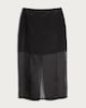 image 4 of The F&F Edit Organza Sheer Panel Co-ord Midi Skirt in Black