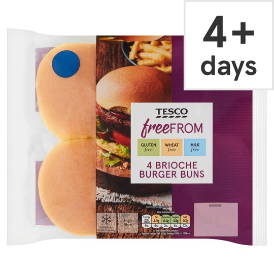 pics Brioche Burger Bun Calories tesco free from 4 brioche burger buns