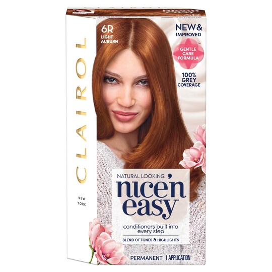 Clairol Nice N Easy Permanent Light Auburn 6r Hair Dye Tesco