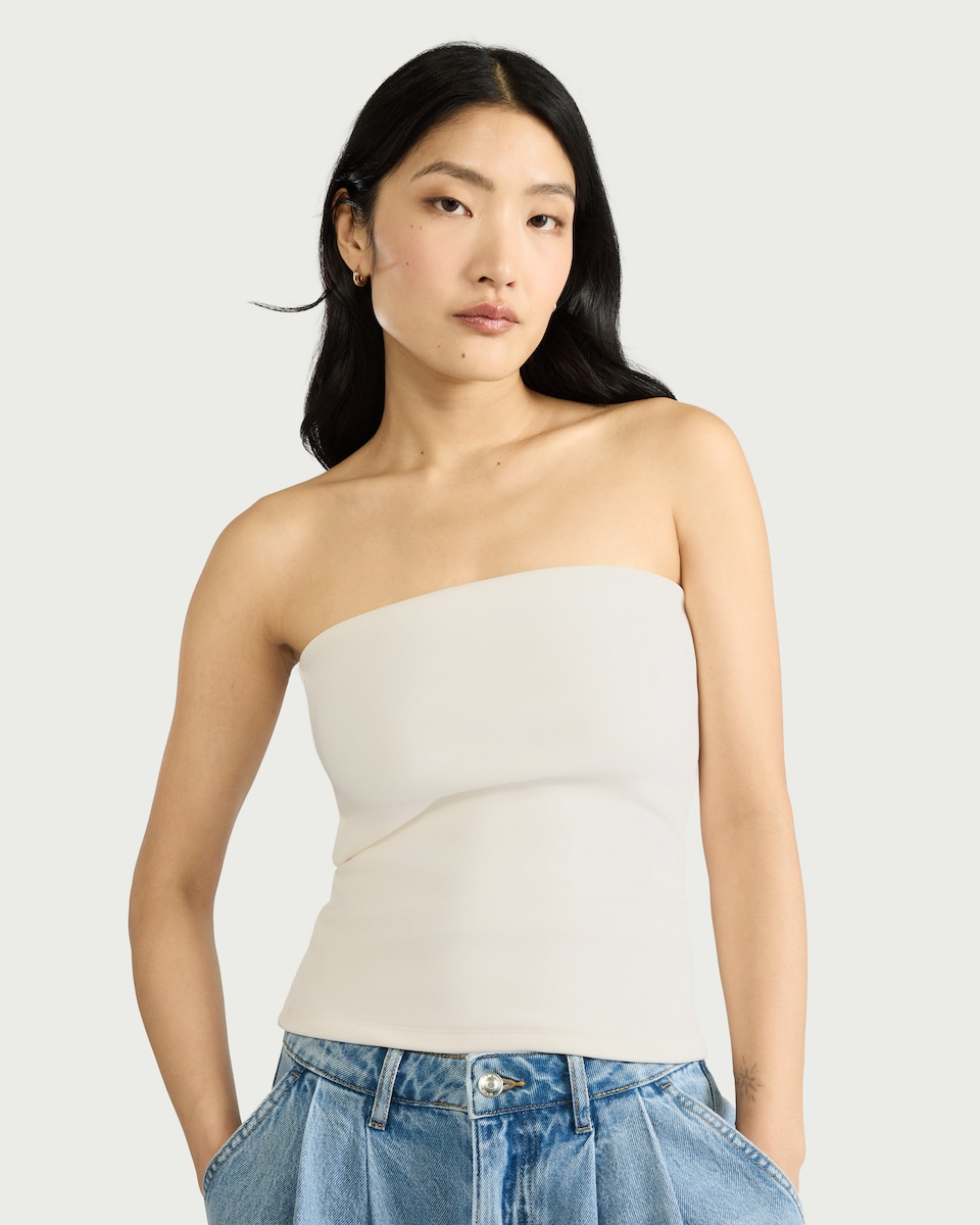 image 1 of F&F Bandeau Top in Cream