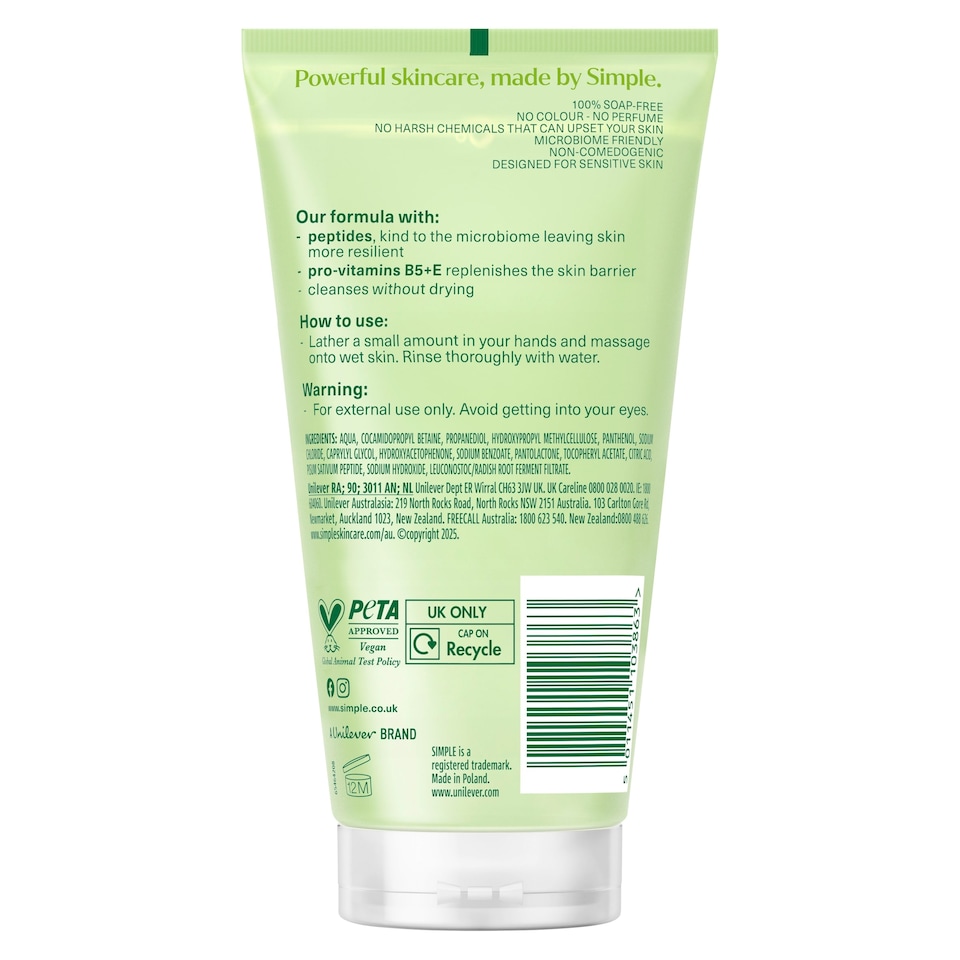image 1 of Simple Kind To Skin Refreshing Face Wash Gel 150Ml
