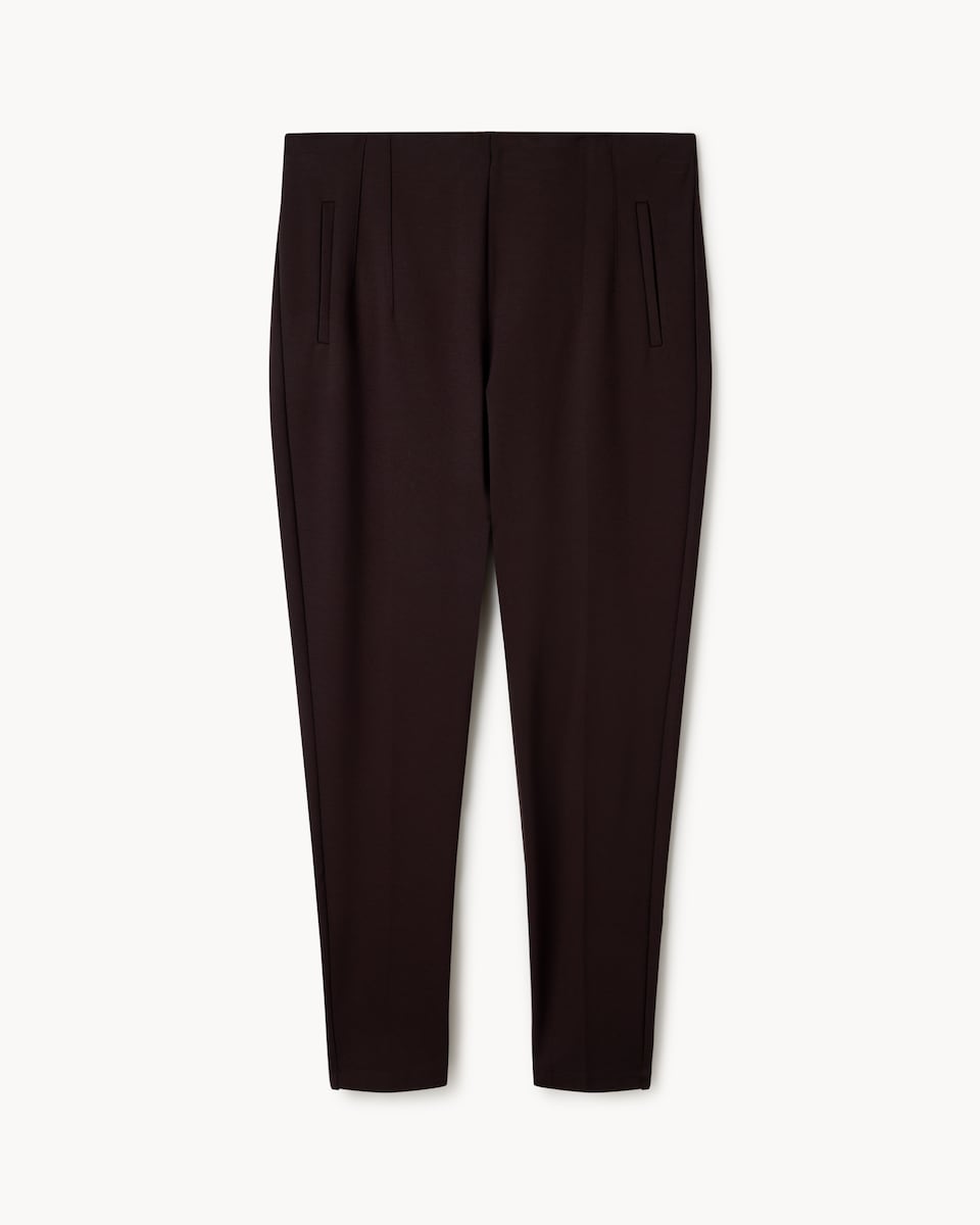 image 1 of F&F Ponte Skinny Fit Trousers in Chocolate