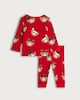 image 2 of F&F Baby 2-Pack Pure Cotton Festive Bear Pyjama Set in White