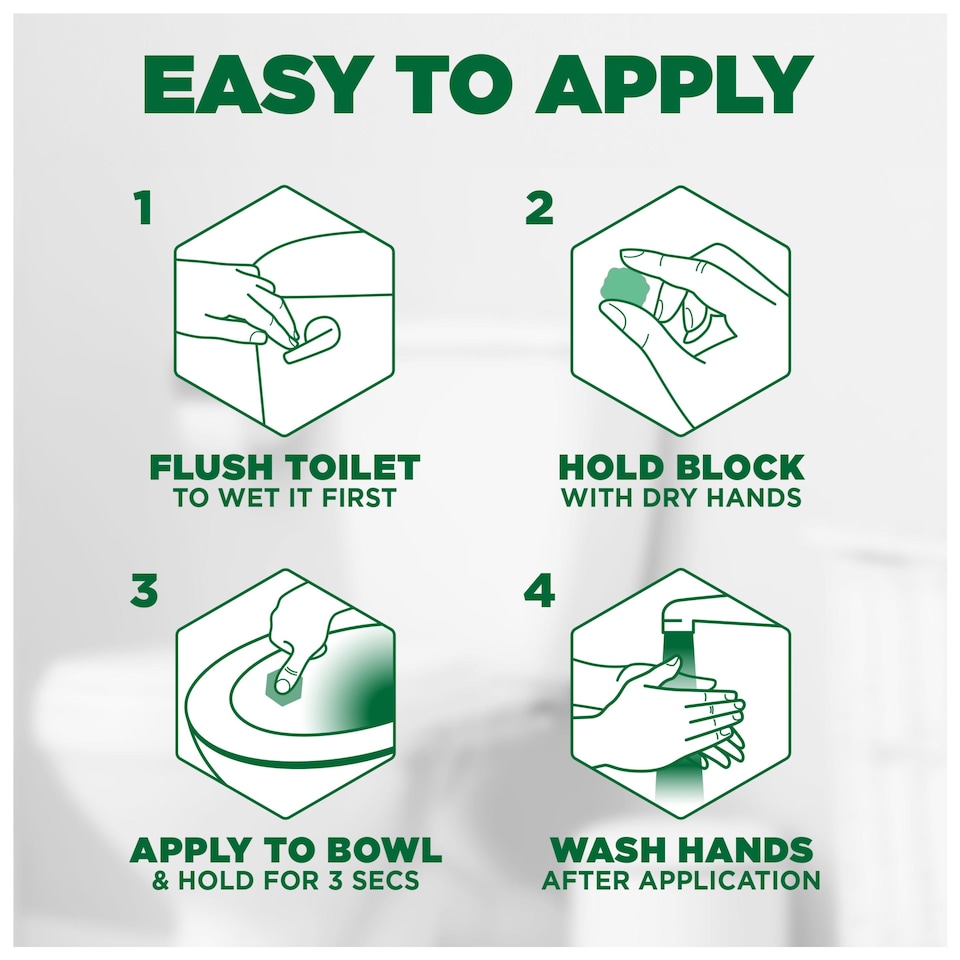 image 1 of Harpic Hygienic & Fresh Toilet Block Sticker - Pine 4 x 12g