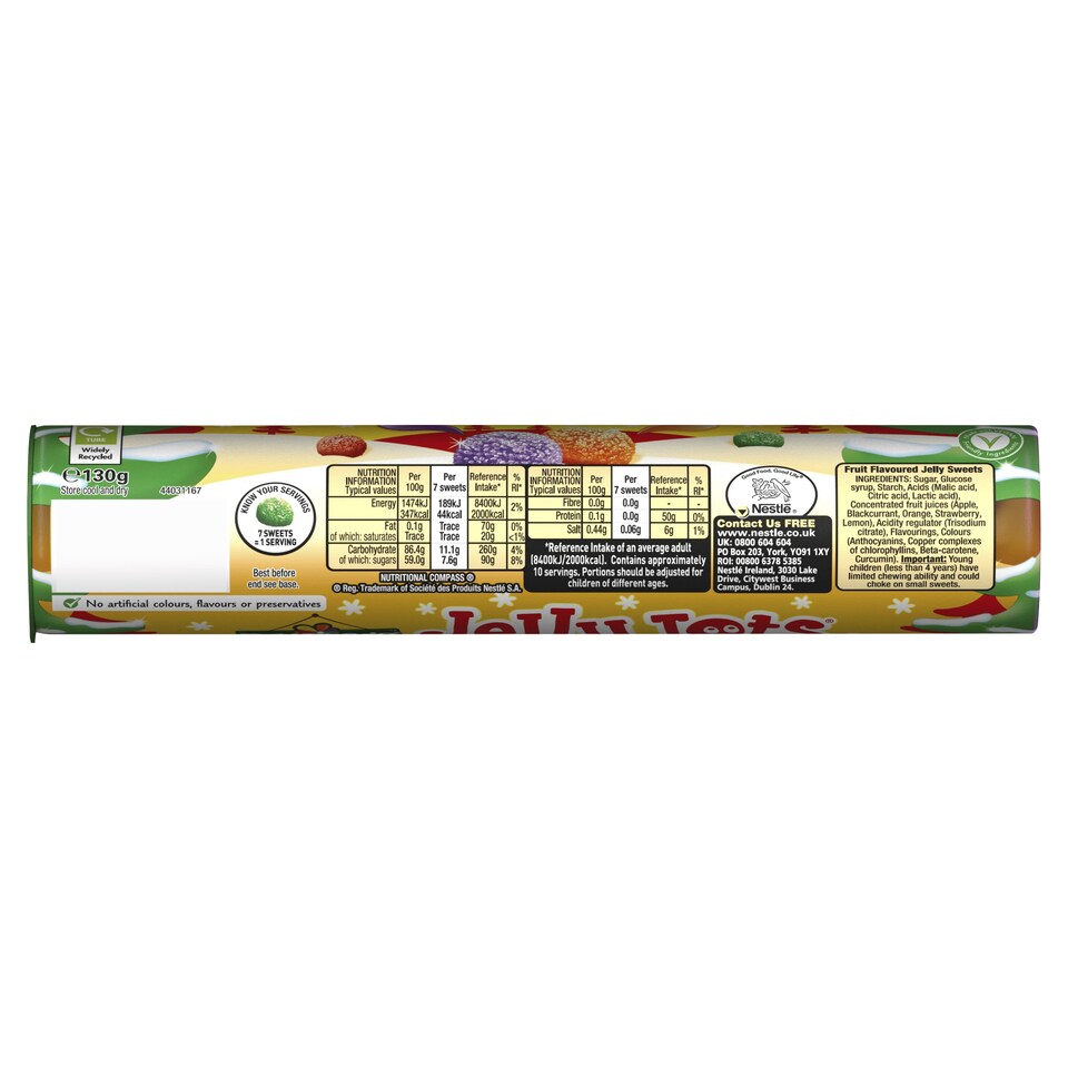 image 1 of Rowntrees Jelly Tots Tube 130G