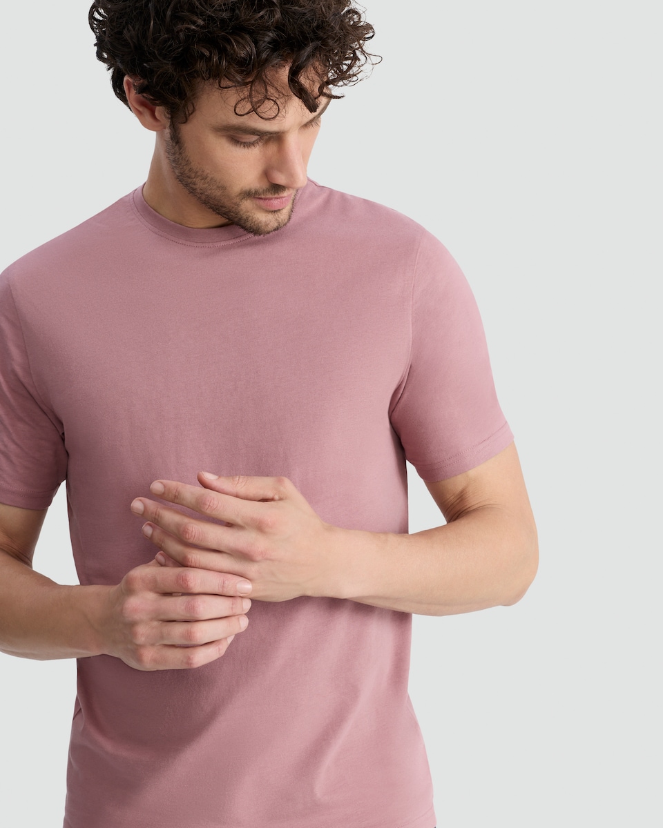 image 1 of F&F Pure Cotton Short Sleeved T-Shirt in Pink