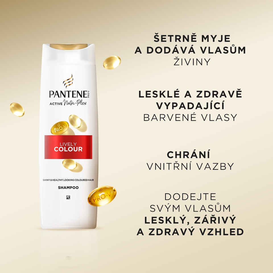 Obrázek 1 pro produkt Pantene Pro-V Lively Color Shampoo, se složením Pro-V a antioxidanty, pro barvené vlasy, 400 ML