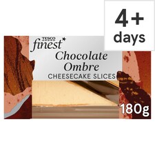 Tesco Finest 2 Triple Chocolate Ombre Cheesecake Slices 180g