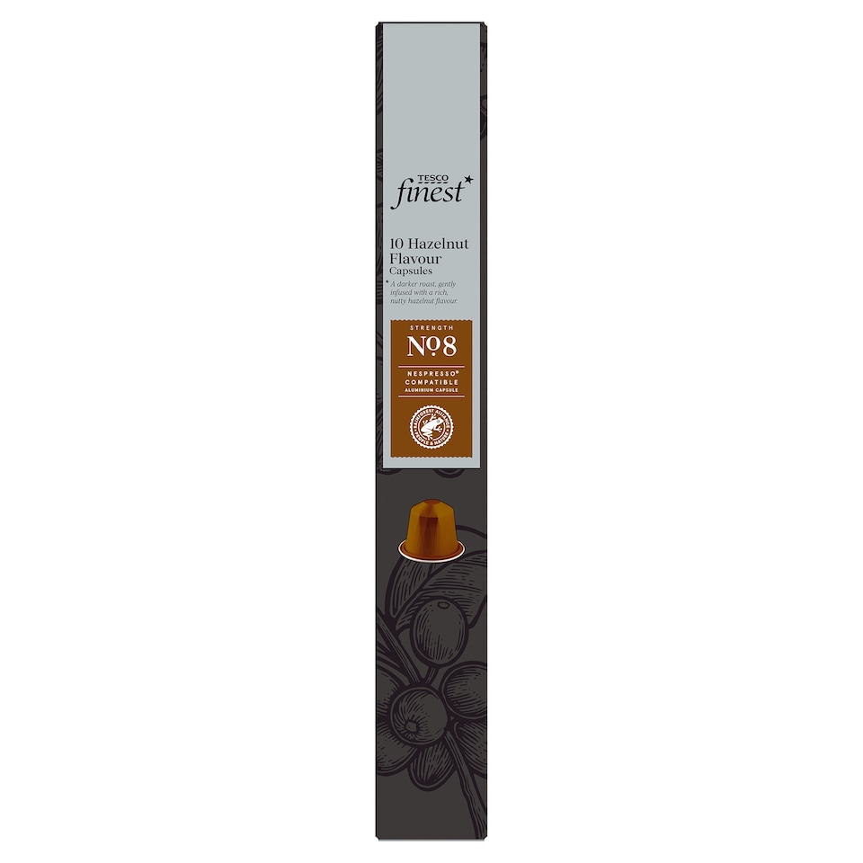 Tesco Finest Hazelnut Flavour Coffee Capsules 10 Pack 54g