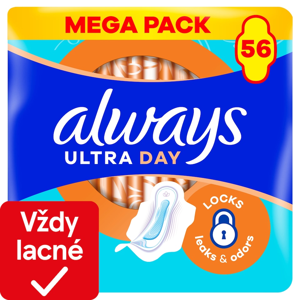 obrázok 1 z Always Ultra Day Normal hygienické vložky (veľkosť 1) vložky s krídelkami 56 ks]