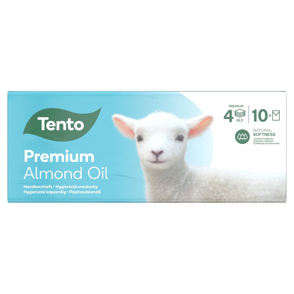 Tento Premium Almond Oil hygienické kapesníky 10 x 10 ks
