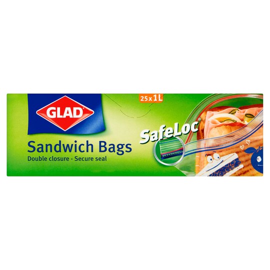 Glad 190177 Ziploc Sandwich Bags 25'S Tesco Groceries