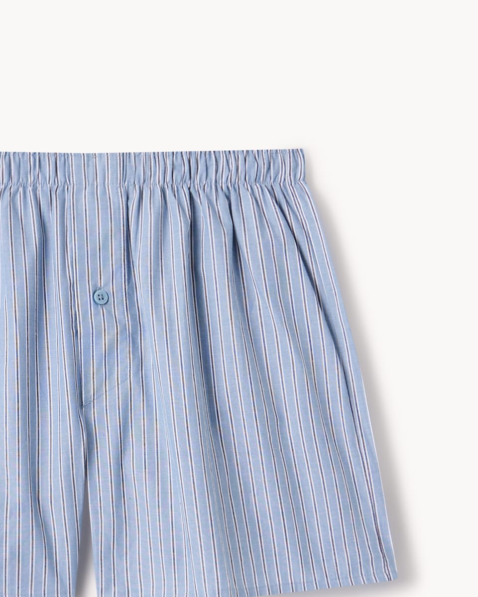 image 1 of F&F 3-Pack Pure Cotton Striped Woven Boxers in Multi