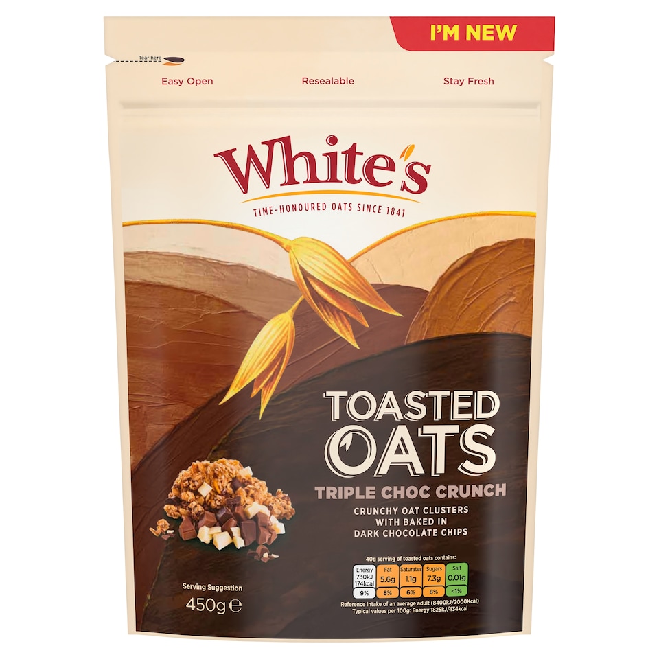White's Toasted Oats - Triple Choc Crunch 450g