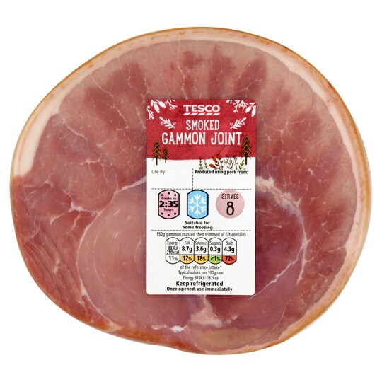TESCO SMOKED GAMMON JNT 2.2KG Tesco Groceries