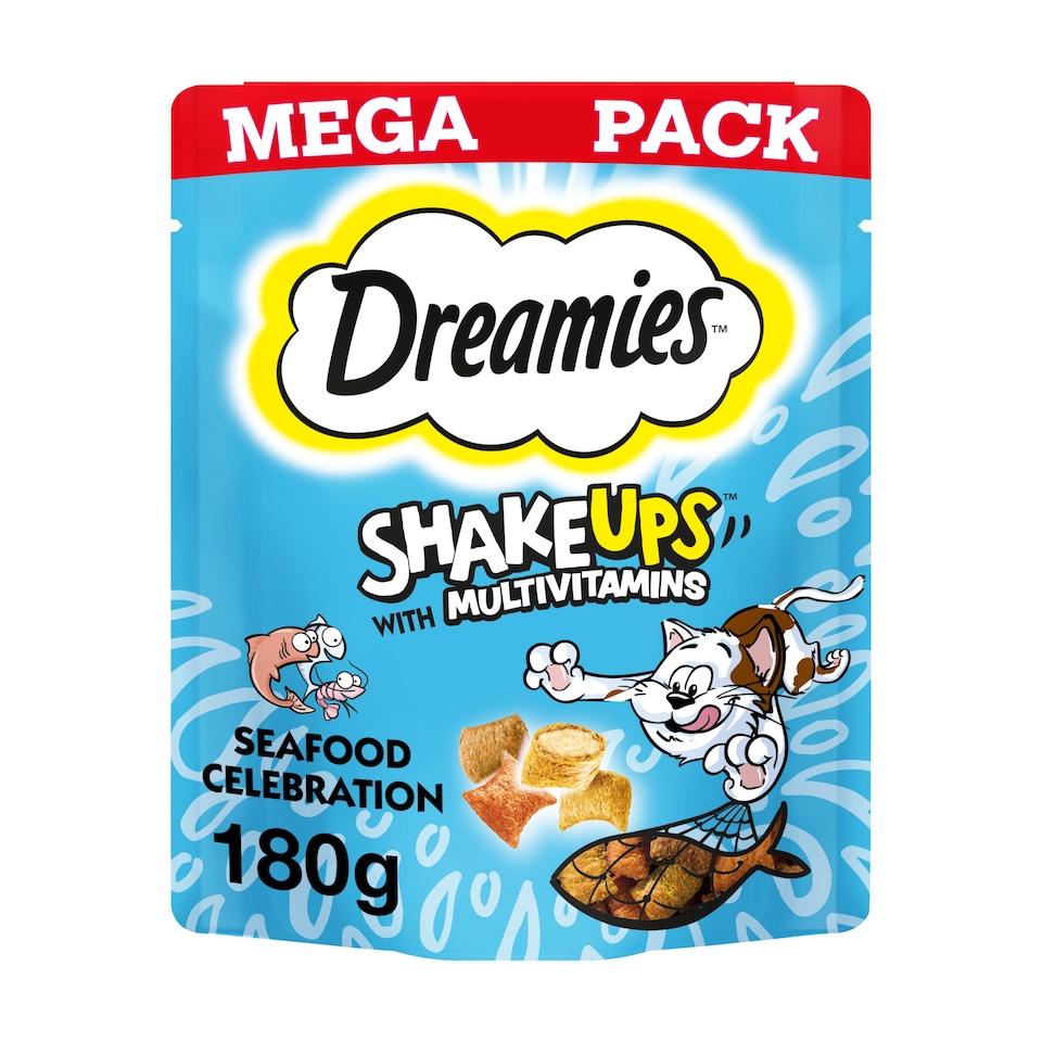 image 1 of DREAMIES Shakeups Seafood Celebrations Cat Treats 180G