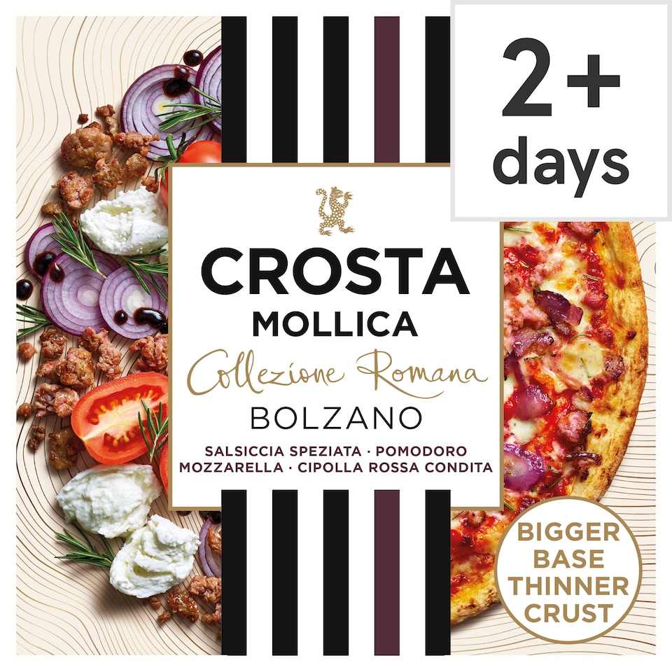 image 1 of Crosta Mollica Collezione Romana Bolzano Pizza - Salsiccia & Red Onion 491g