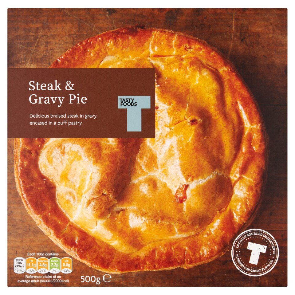 Tasty Foods Steak & Gravy Pie 500G