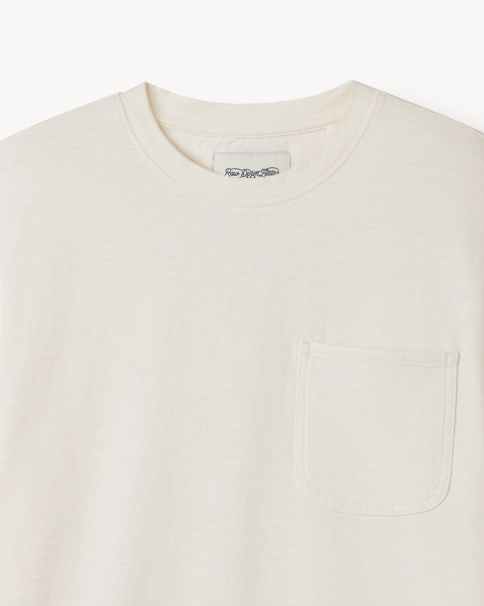 image 1 of RDA Pure Cotton Short Sleeved T-Shirt in Cream