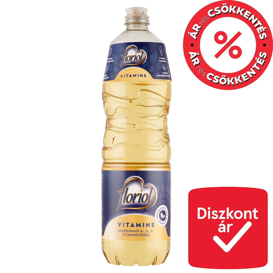 image 1 of Floriol Vitamins Refined Sunflower Cooking Oil with Added Vitamin a-, D-, E 1 l