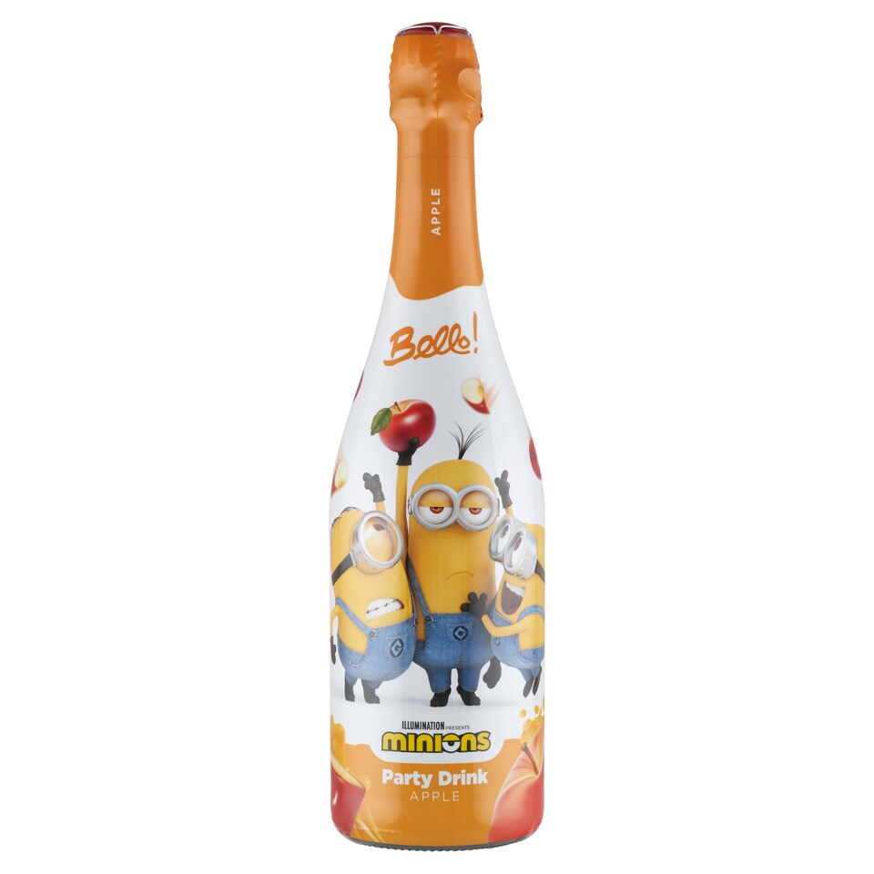 Bello! Minions Party Drinks alma ízű szénsavas üdítőital 750 ml