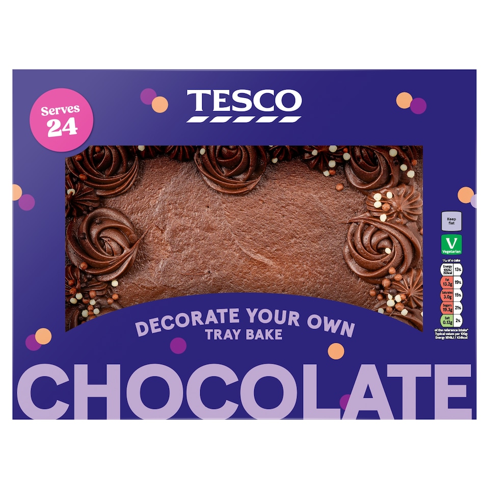 Tesco Decorate Your Own Chocolate Traybake Cake